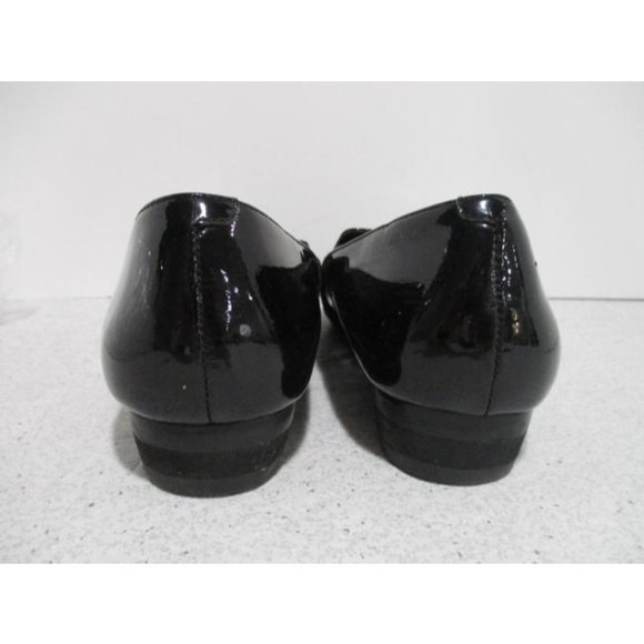 *Pour La Victoire Patent Black Sarina Square Toe Sip On Flats - Picture 7 of 7